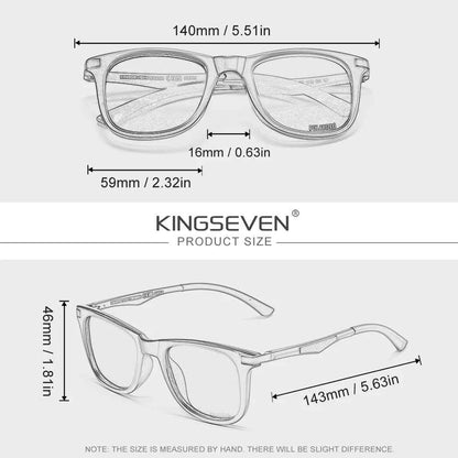 KINGSEVEN 7537 Polarized Sunglasses – Aluminium-Magnesium Frame, UV400, Unisex