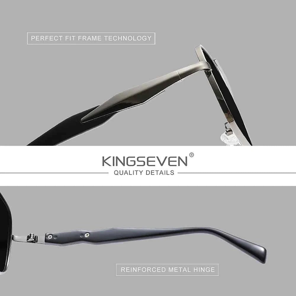 KINGSEVEN Polarized Sunglasses – UV400 Rectangle Frame for Men &amp; Women