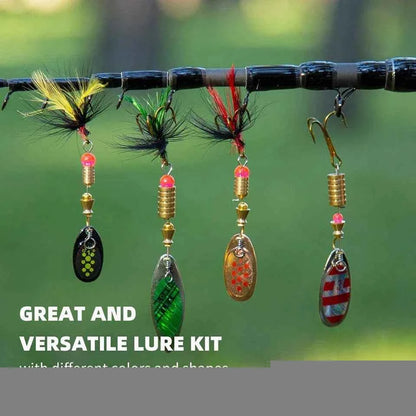 Metal Spoon Spinner Wobbler Lure Set – 10pcs Trout &amp; Pike Spinnerbait Kit (2–8g)