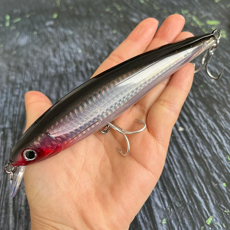 140mm 41g Big Floating Minnow Fishing Lures Laser Artificial Bait Saltwater Long Casting Trolling Wobblers UV Jerkbait Equipment