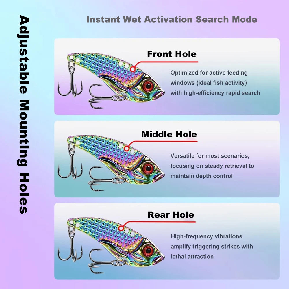 1PCS 3.5g/5g/7g/10g/15g VIB Fishing Lure Rattlesnake Iron Jig – Ultimate Long-Cast Hard Lure for Predatory Fish