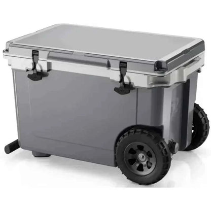 52-Quart Ultra-Light Wheeled Hard Cooler – Insulated Ice Chest with All-Terrain Wheels for Camping, Fishing &amp; Beach