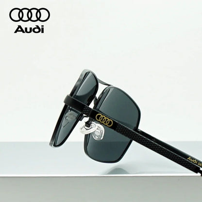 Audi Polarized Sunglasses – Unisex UV400 Square Aviator Alloy Frame Business &amp; Driving Shades