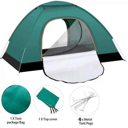 1pc 2-3 Persons Instant Automatic Pop Up Camping Tent Uv Protection, Waterproof, Outdoor Easy Set Up Automatic Family Travel Tent,Outdoor Easy Set Up Automatic Family Travel Tent,Perfect For Beach, Outdoor, Traveling, Hiking,
