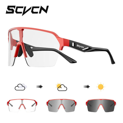 SCVCN Photochromic Cycling Sunglasses Glasses Bike Mountain Bicycle Hiking Golf UV400 Sports Glasses for Men Women Baseball 2026
