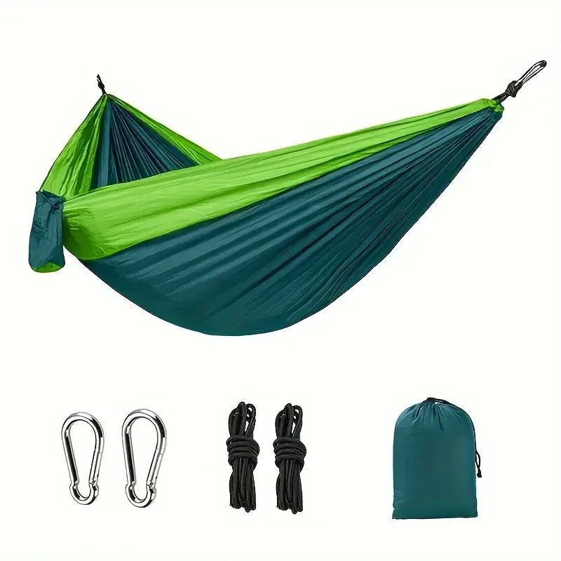 Camping Hammock with Tree Straps – Lightweight Nylon Hammock for Outdoor &amp; Indoor Use