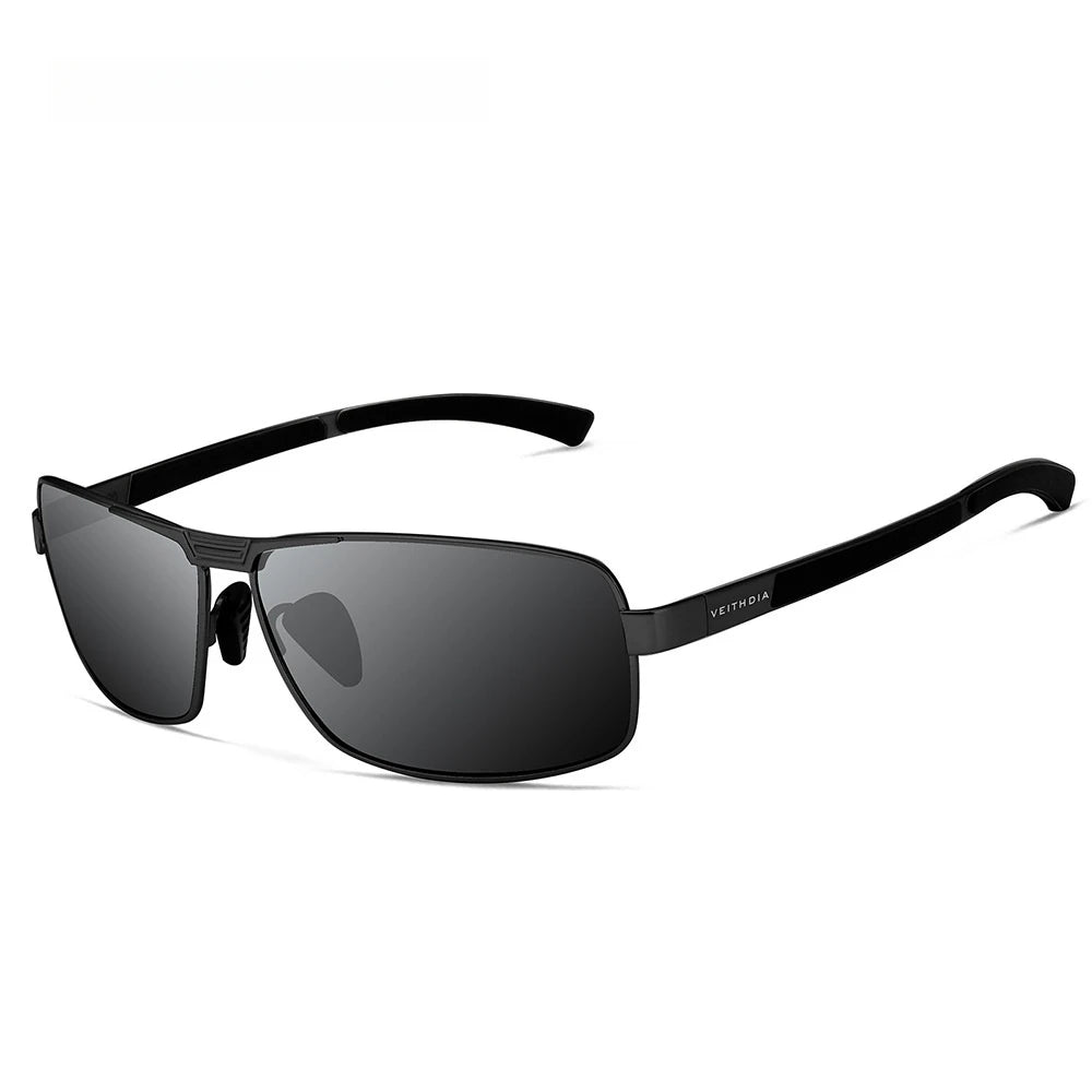 YIMARUILI 2490 Polarized Rectangle Sunglasses – Alloy Frame, UV400, Big Size 149mm