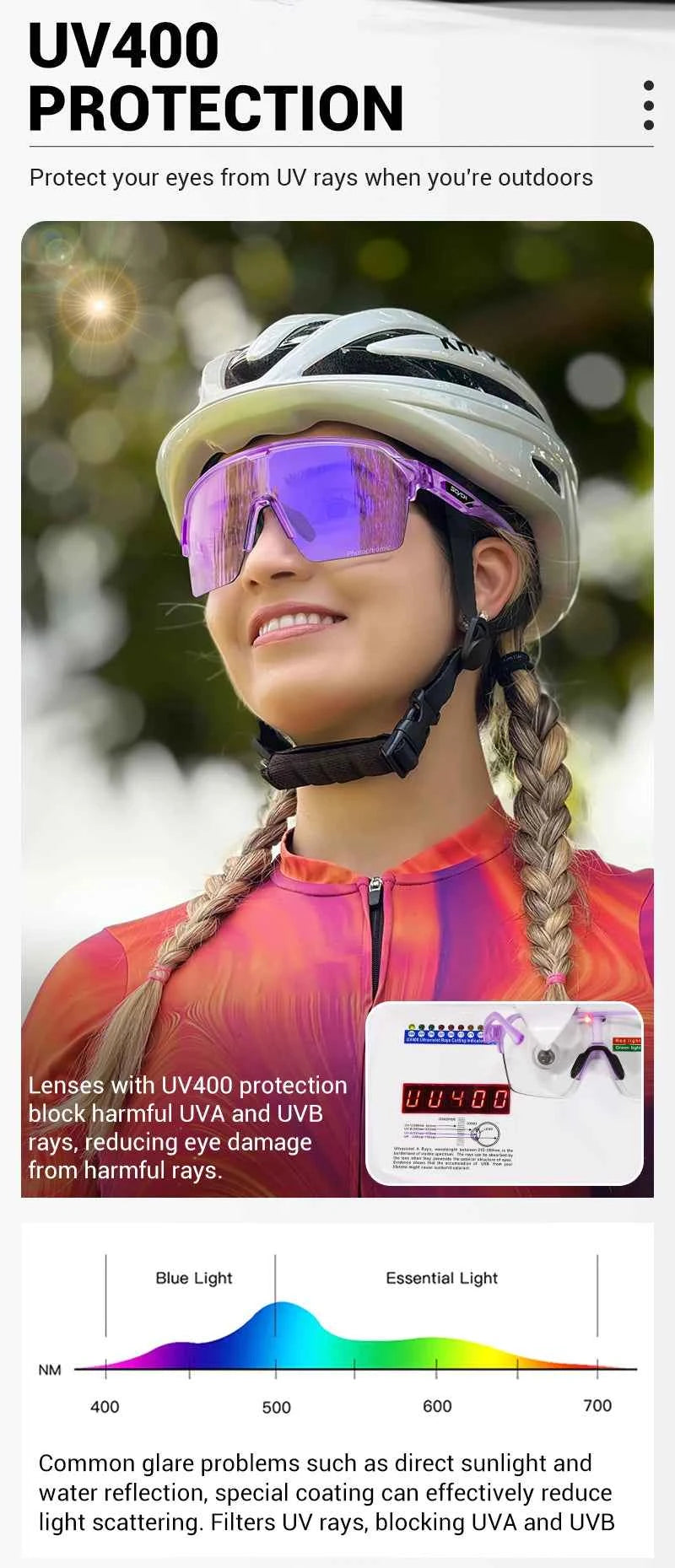 SCVCN Photochromic Cycling Sunglasses Glasses Bike Mountain Bicycle Hiking Golf UV400 Sports Glasses for Men Women Baseball 2026