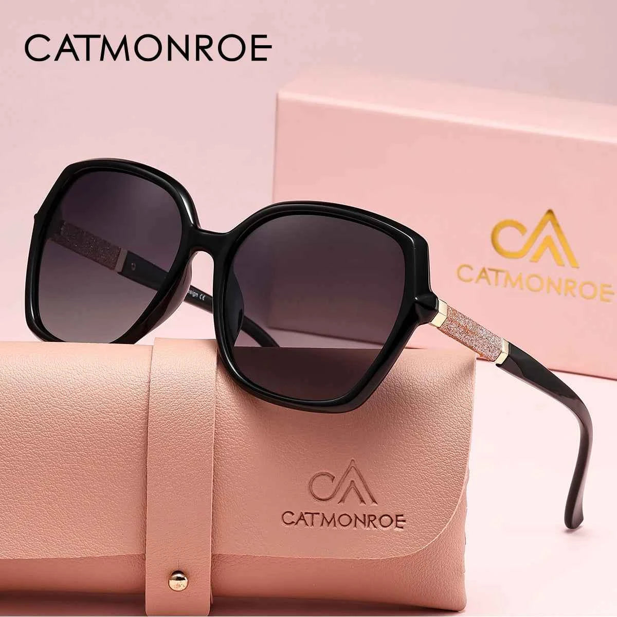 CATMONROE 2119 Polarized Butterfly Sunglasses – PC Frame, UV400, Women