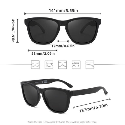 RIVIERSUN Classic Polarized Sunglasses – UV400 Unisex Retro Square Eyewear