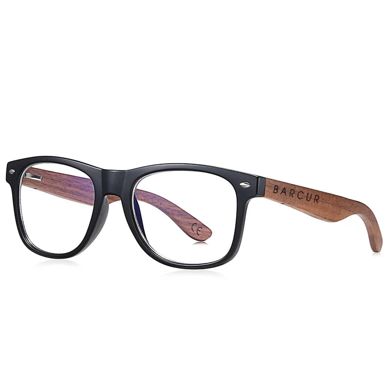 BARCUR BC8700 Natural Black Walnut Polarized Sunglasses – PC Frame, UV400, Unisex