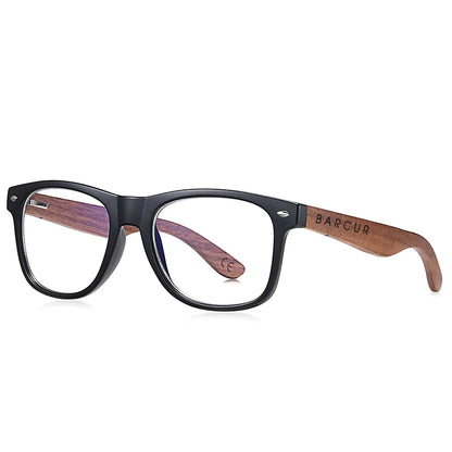 BARCUR BC8700 Natural Black Walnut Polarized Sunglasses – PC Frame, UV400, Unisex