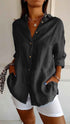 Lapel Long Sleeve Shirt Women&