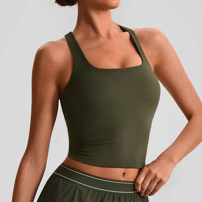 Womens Workout Top For Layering Running Sports Bra