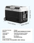 Car Refrigerator, DC 12/24V AC100-240V Compressor Electric Cooler, -4°F To 68°F Truck Refrigerator With APP Control, Wheels & Dual Zone, 37 QT Cars Cooler For RVs, Boats, Camping, Fishing