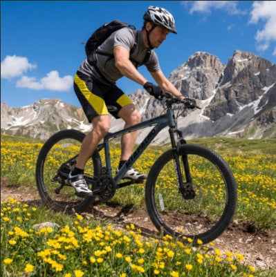 A26317 KIAPALNO 26 Inch All-Terrain Mountain Bike With Disc Brakes 21-Speed Drivetrain &amp; Durable Carbon Steel Frame Ideal For Men And Women, Perfect For Trail Riding And Touring