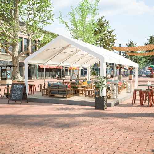 16x32FT Party Tent Heavy Duty, Large Wedding Event Shelters With 3 Storage Bags &amp; Removable Sidewalls, Outdoor Canopy Gazebo Commercial Tents For Parties Carport Camping Garden Patio