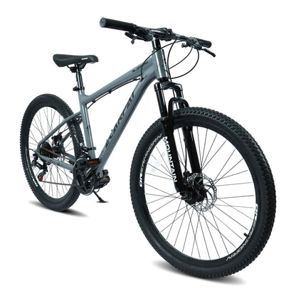 A26317 KIAPALNO 26 Inch All-Terrain Mountain Bike With Disc Brakes 21-Speed Drivetrain &amp; Durable Carbon Steel Frame Ideal For Men And Women, Perfect For Trail Riding And Touring