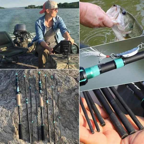 180cm-70.86inch 4 Section Fiberglass Spinner Baitcasting Fishing Rod M Tone Fish Pole Carp Fishing Tackle Accessories