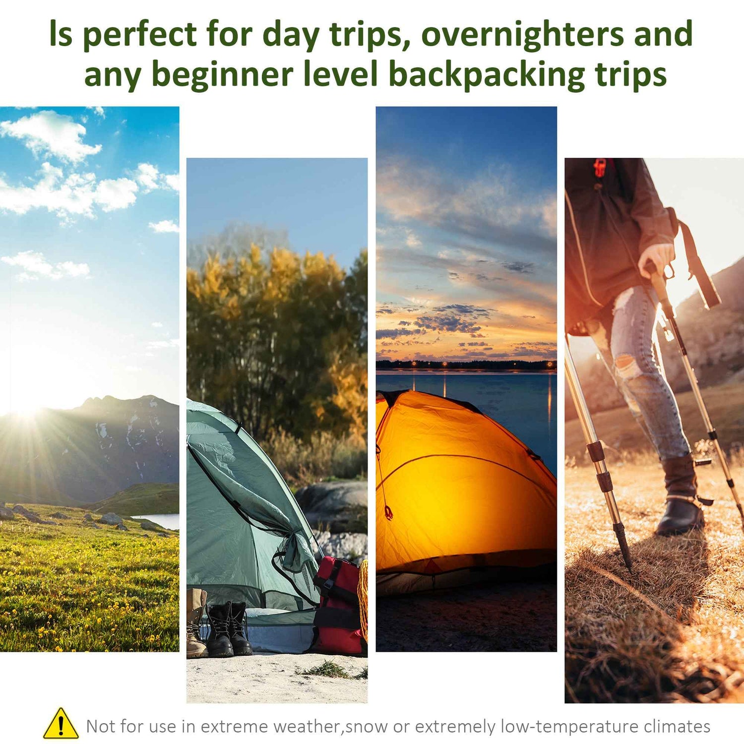 Camping Tent, Family Tent 4-8 Person 2 Room, With Large Mesh Windows, Easy Set Up For Backpacking Hiking Outdoor, Green