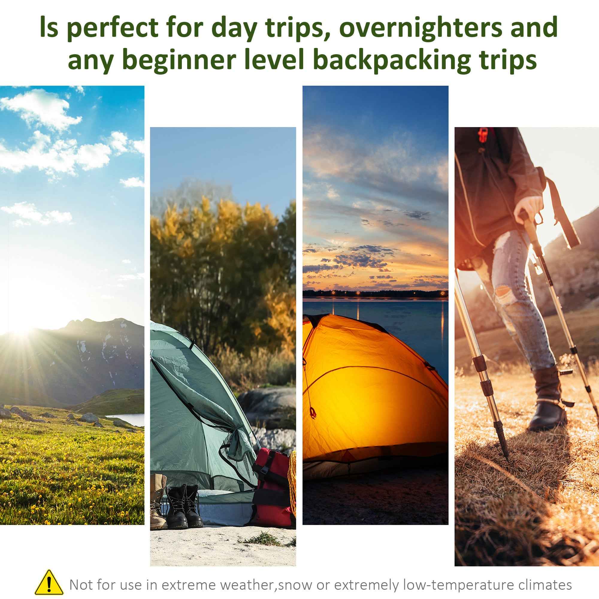 Camping Tent, Family Tent 4-8 Person 2 Room, With Large Mesh Windows, Easy Set Up For Backpacking Hiking Outdoor, Green