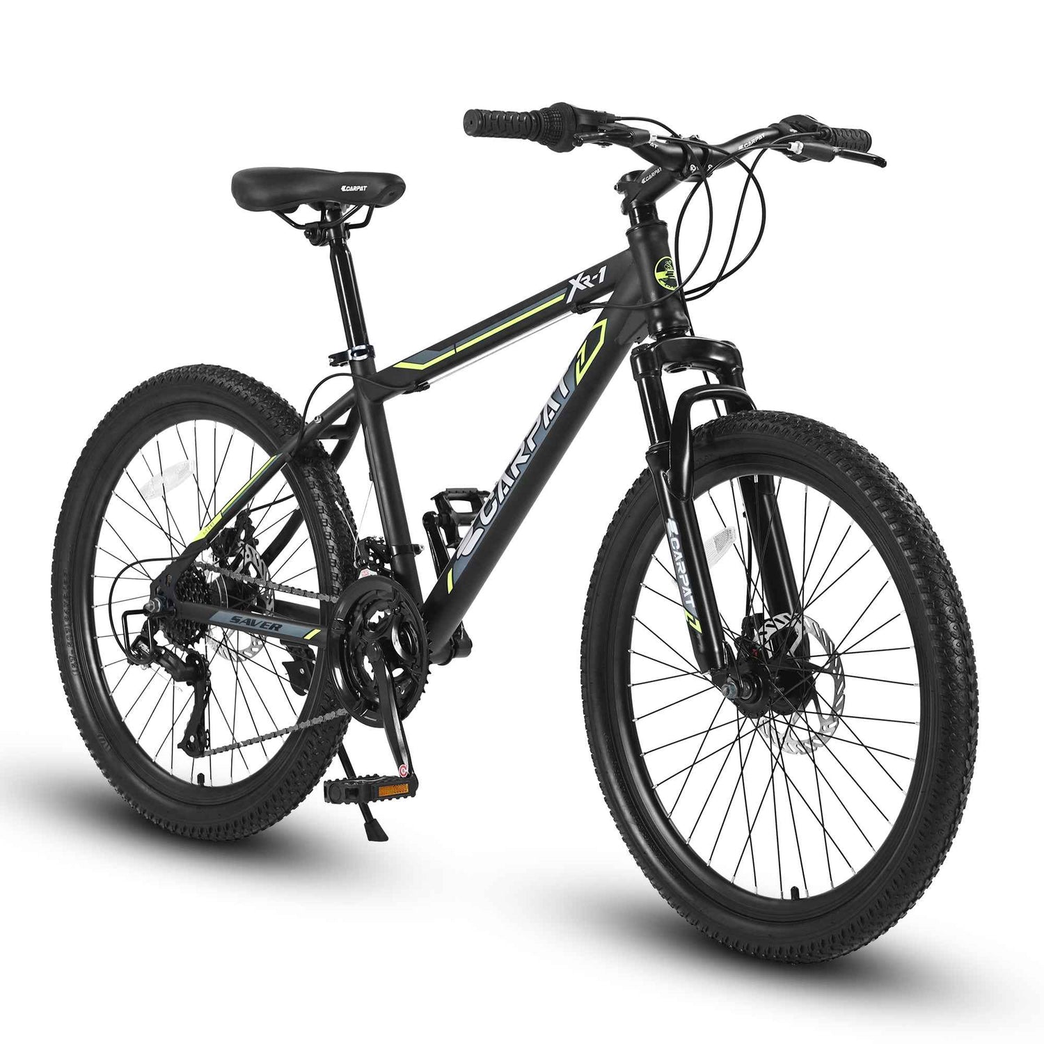 A26207 26 Inch Steel Frame Shock Fork Plus Shock Absorber 21-speed Unisex Mountain Bike