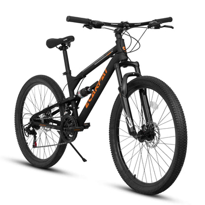 A26207 26 Inch Steel Frame Shock Fork Plus Shock Absorber 21-speed Unisex Mountain Bik