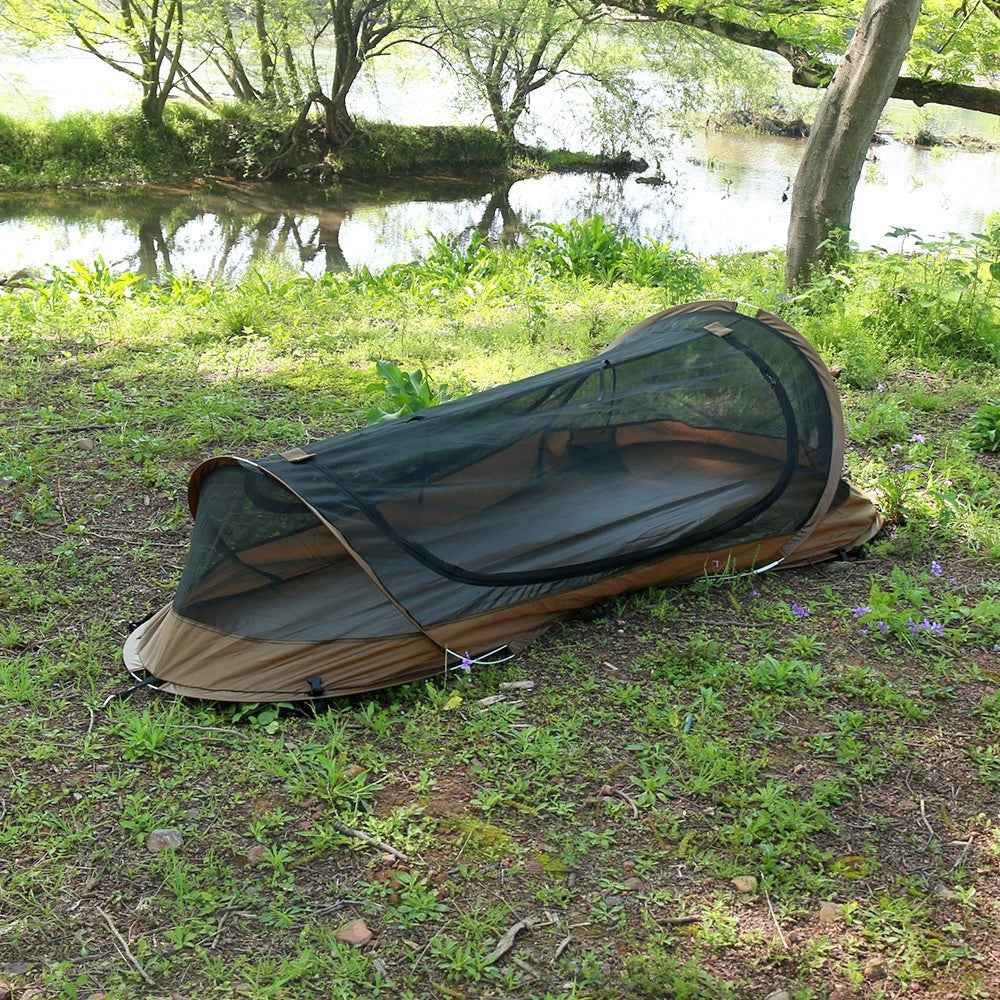Outdoor Camping Single-person Tactical Tent, Waterproof Boat-style Tent, Foldable