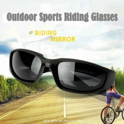 1 Pairs Motorcycle Sports Biker Riding Glasses Wind Resistant Eye Protection Sports Goggles Cycling Glasses Sunglasses Grey Color(TK/TMEU For Self-pickup)