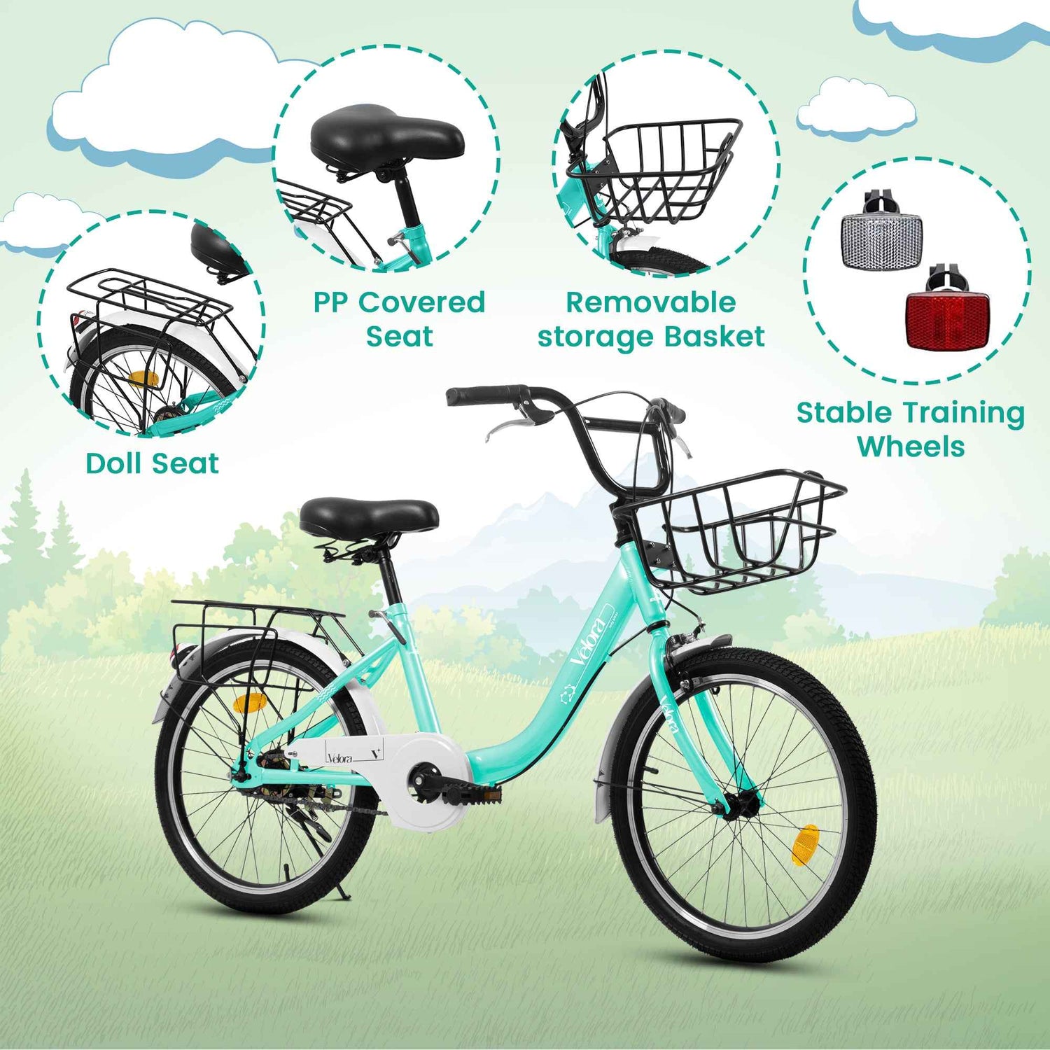 A20182 20 Inch Kids Bike For Boys &amp; Girls, Children&