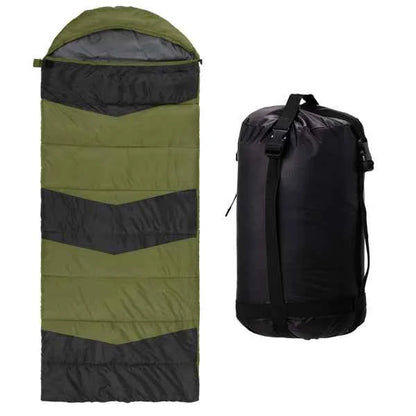 Rectangular Heated Sleeping Bag, Lightweight Sleeping Bag With Multi USB Powered Heating Pads, Waterproof Compact Envelope Sleeping Bag For Backpacking Hiking, Green