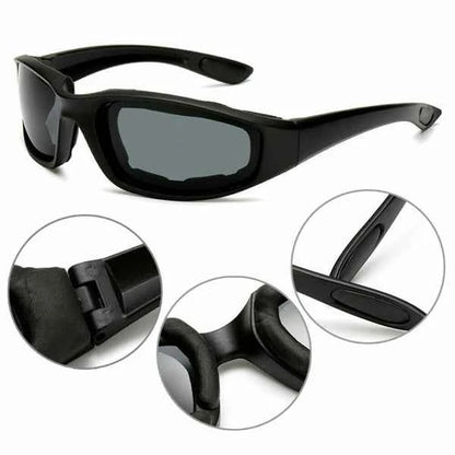 1 Pairs Motorcycle Sports Biker Riding Glasses Wind Resistant Eye Protection Sports Goggles Cycling Glasses Sunglasses Grey Color(TK/TMEU For Self-pickup)