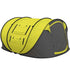 4 Person Pop-up Camping Tent Family Tent With Ground Sheet, 4 Windows And Portable Carry Bag For Beach Outdoor Trip, Yellow
