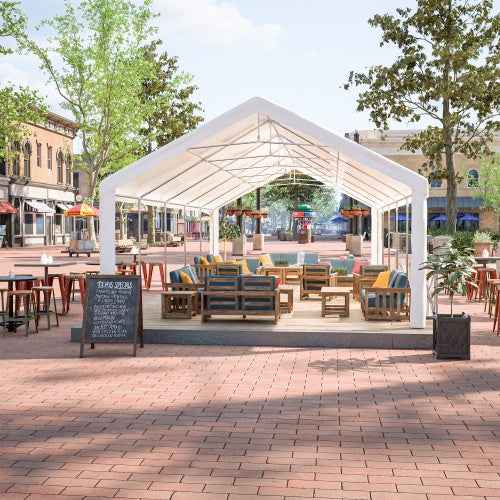 16x32FT Party Tent Heavy Duty, Large Wedding Event Shelters With 3 Storage Bags &amp; Removable Sidewalls, Outdoor Canopy Gazebo Commercial Tents For Parties Carport Camping Garden Patio