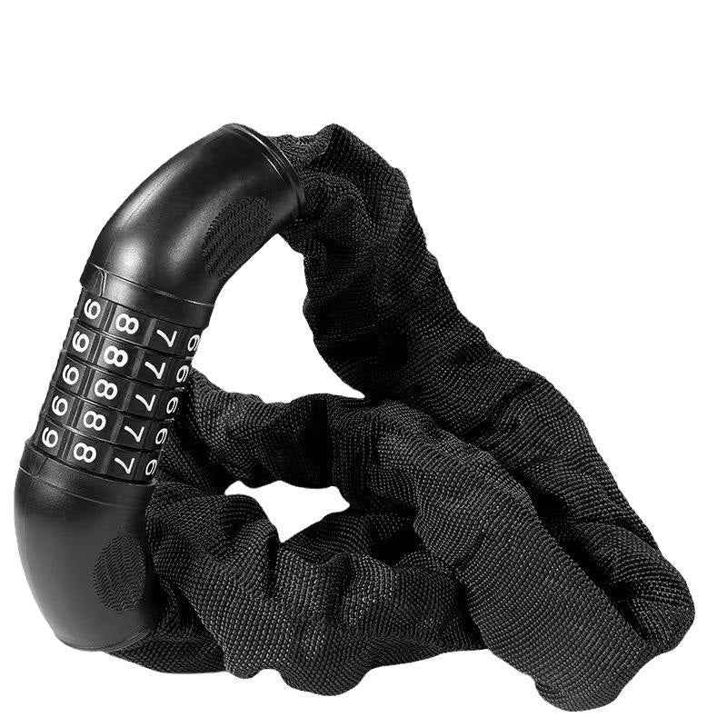 Bike Chain Lock, 5-Digit Combination Heavy Duty Anti-Theft Security Bike Lock, Long Resettable Keyless Bicycle Lock For Ebikes, Motorcycles, Scooters, Gates, Fences, And Door