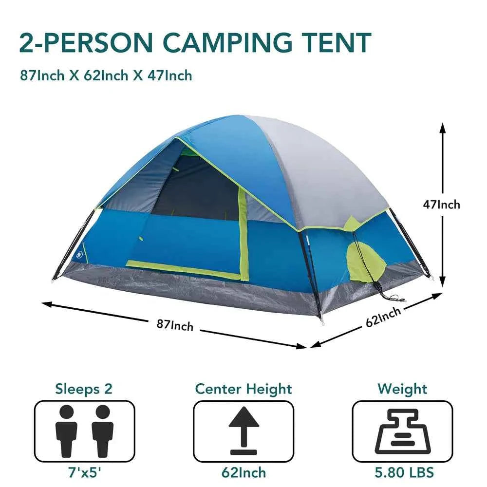2&amp;4 Person High Quality Camping Tent With Tent Fly, Easy Setup Dome Tent With Mesh Windows &amp; Skylights, Lightweight Portable Tent For Outdoor Camping, Festivals &amp; Back Yard
