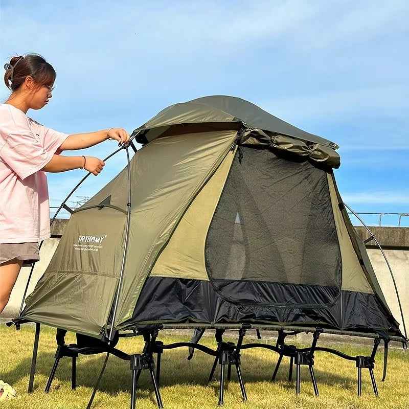 Portable Single-Person Camping Cot Tent