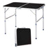 3ft Black Outdoor Folding Table Aluminum Alloy Rectangular 50kg Two Fold Tabletop
