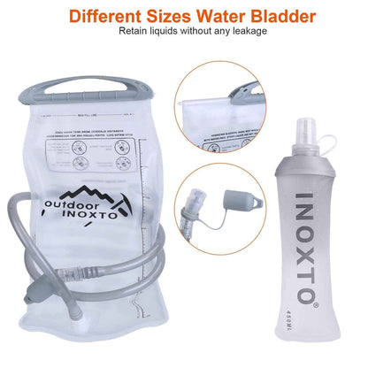 1Pc Sport Hydration Vest Running Backpack With 15oz 50oz Water Bladder Adjustable Strap Storage Bag For Trail Running Marathon Race Hiking