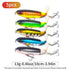5pcs 1set 13g 10cm Top Water Pencil Fishing Lure Hard Bait With Floating Rotating Tail For Bass Trout Freshwater Saltwater