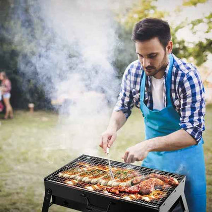 Foldable Smoker Grill Portable Lightweight BBQ Charcoal Grill For Camping Picnics Garden Grilling RV Travel