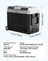 Car Refrigerator, DC 12/24V AC100-240V Compressor Electric Cooler,  -4°F To 68°F Truck Refrigerator With APP Control, Wheels & Dual Zone, 48 QT Cars Cooler For RVs, Boats, Camping, Fishing