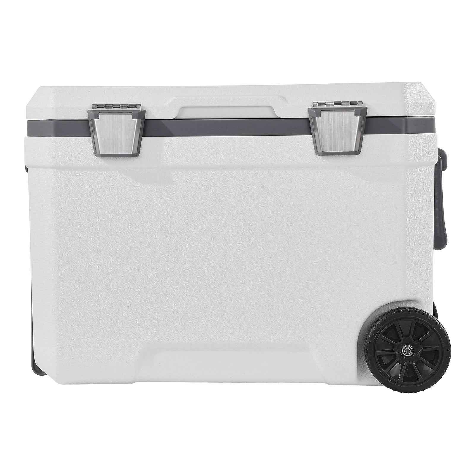 Portable Cooler 45 QT Insulated Wheeled Cooler 64 Can Capacity With Cup Holder