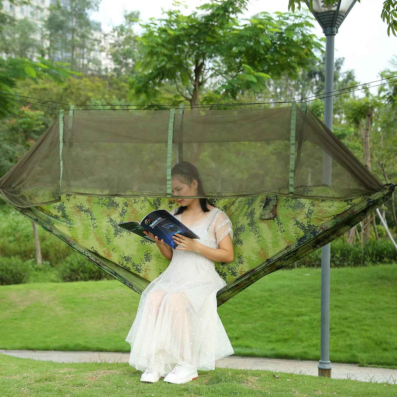Camping Hammock, Portable Double Hammock With Net