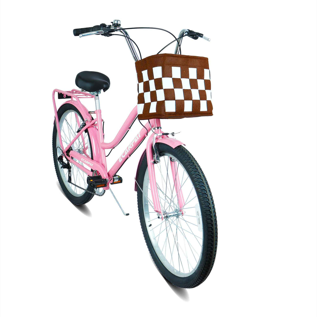 26 Inch 7-Speed City Commuter Bike With Lock &amp; Detachable Basket High-Tensile Steel Frame, Lightweight Alloy Wheels &amp; V-Brakes Multiple Colors For Urban Riding