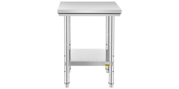 SucceBuy Stainless Steel Kitchen Work Bench Commercial Catering Table Worktable w/Undershelf 330LBS 286LBS for Restaurant