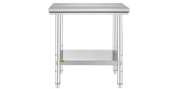 SucceBuy Stainless Steel Kitchen Work Bench Commercial Catering Table Worktable w/Undershelf 330LBS 286LBS for Restaurant